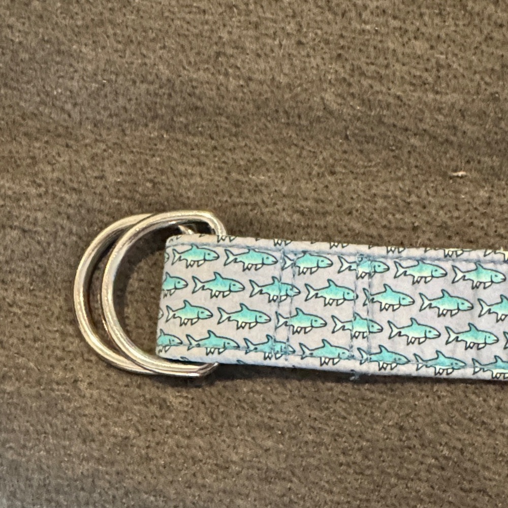 Vineyard Vines Blue Shark Pattern Belt